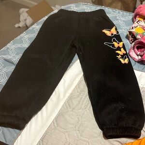 Black Kids Bottoms with Butterfly Design
